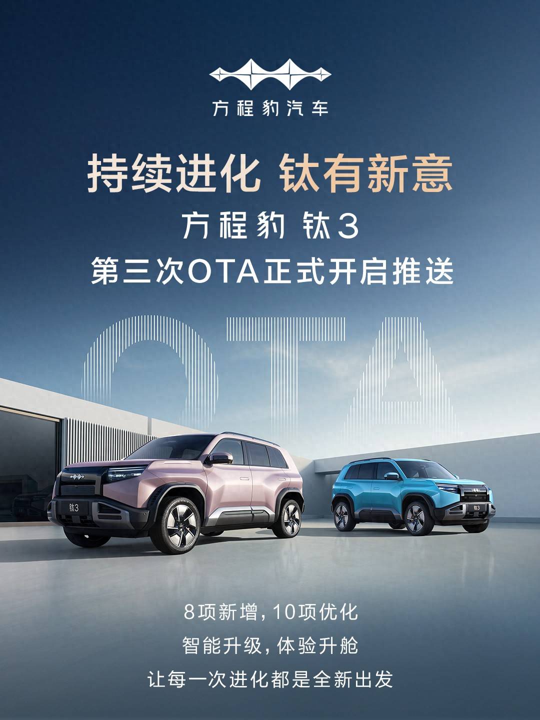 方程豹鈦3第三次OTA升級(jí)來襲 8項(xiàng)新增10項(xiàng)優(yōu)化重塑智能出行體驗(yàn)