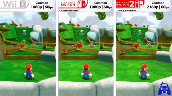 《超級馬里奧銀河2》各版本畫面對比！Switch 2版可4K60幀