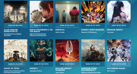 TGA"玩家之聲"投票進入第二輪！有兩款國產游戲不幸淘汰